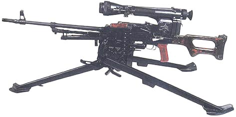 Фото пулемета ПКСМ с ночным прицелом НСПУ
